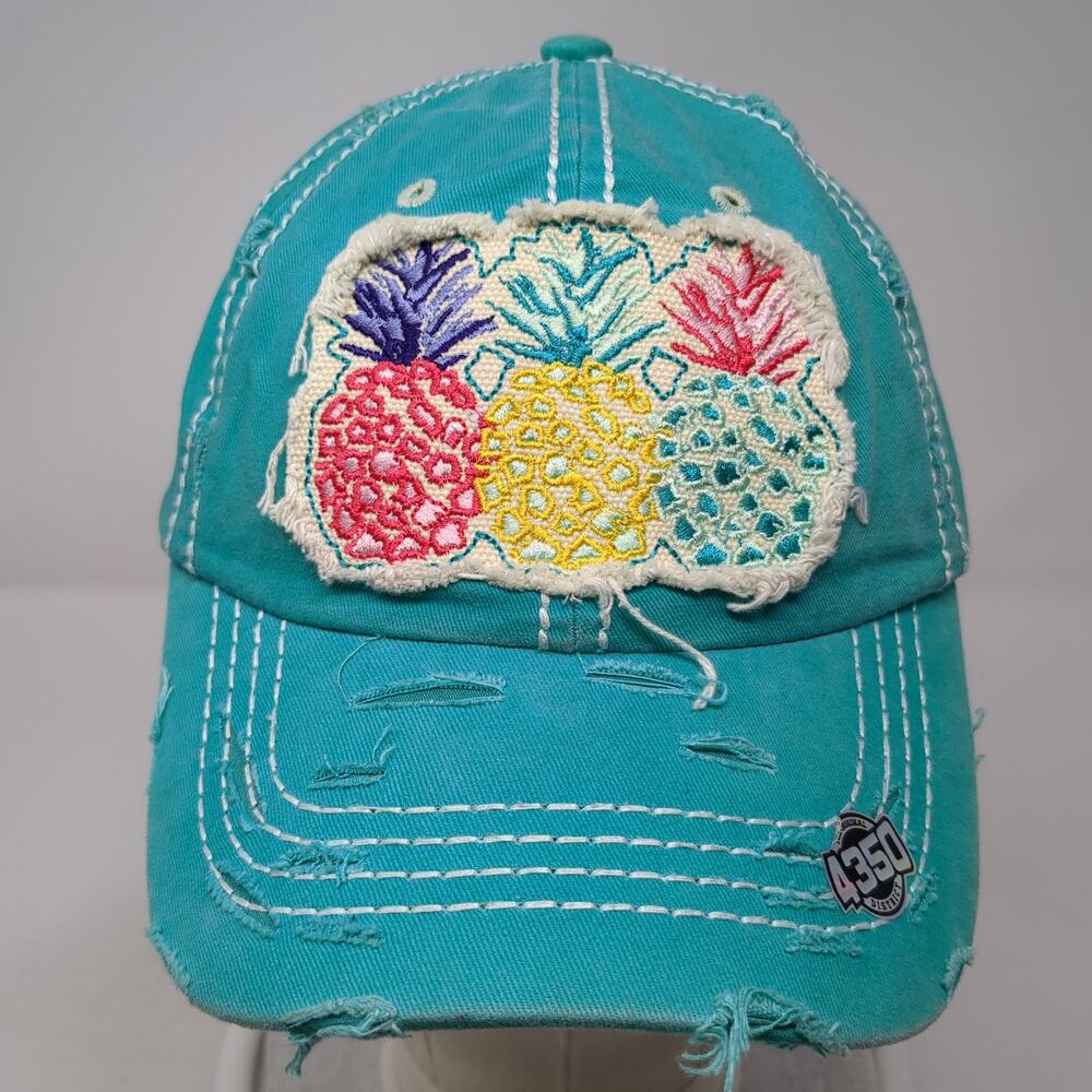 Pineapple Patch Strapback Baseball Hat Blue One S… - image 2